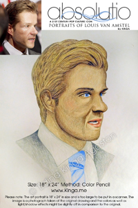 Absolutio - Louis van Amstel Portrait Series by Pencil Portrait Artist Edina Kinga Agoston