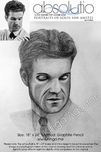 Absolutio - Louis van Amstel Portrait Series by Pencil Portrait Artist Edina Kinga Agoston