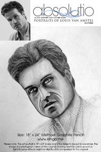 Absolutio - Louis van Amstel Portrait Series by Pencil Portrait Artist Edina Kinga Agoston