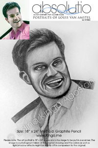 Absolutio - Louis van Amstel Portrait Series by Pencil Portrait Artist Edina Kinga Agoston